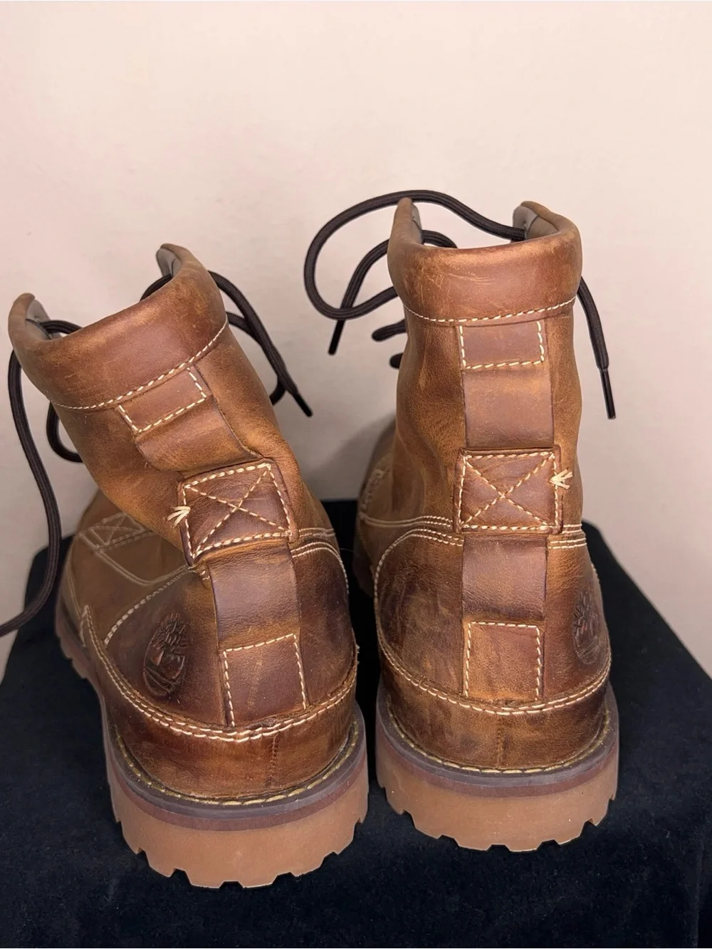 Mens 10.5W Timberland Brown Tan Earthkeeper Leather Boots Outdoor Hiking Combat